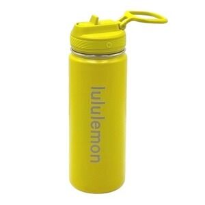 Lululemon Insulated Water Bottle w/ Straw Lid – Yellow – NWT